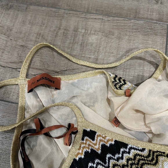 Missoni gold chevron v neck maxi dress - Picture 8 of 15